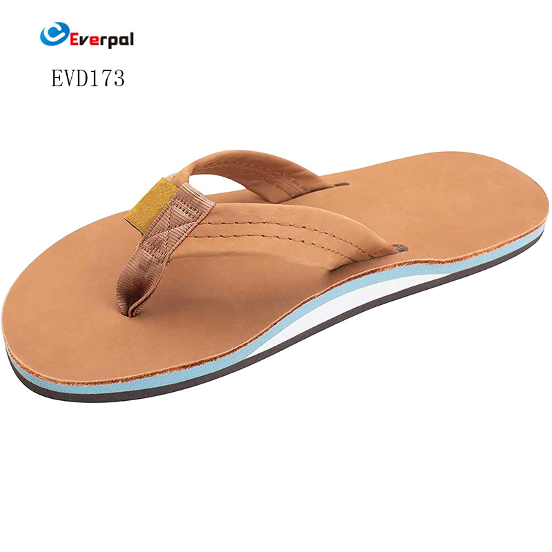 Leren herenslippers